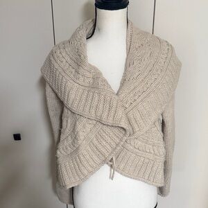 Apt. 9 Taupe Cable Knit Cardigan